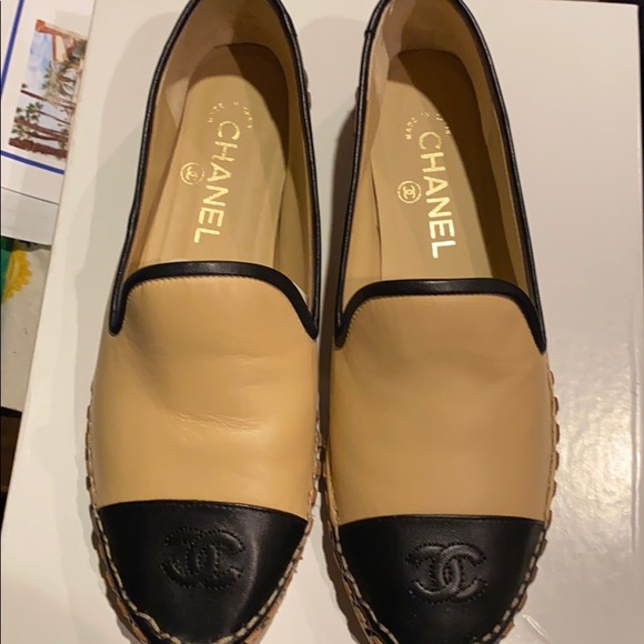 chanel slip on loafers